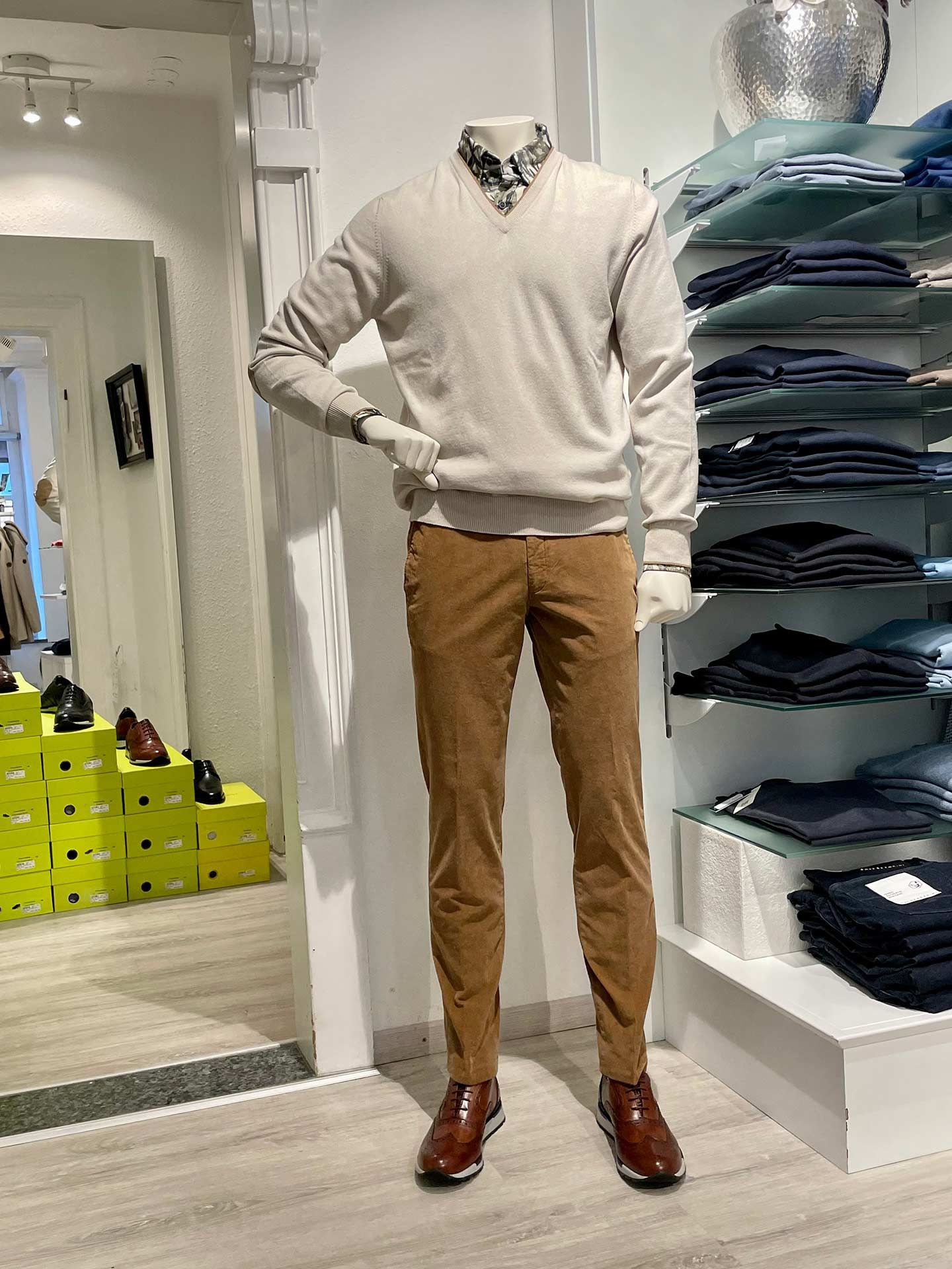 Joop! Flanellhemd und Gran Sasso Pullover – Herbstlook 2024