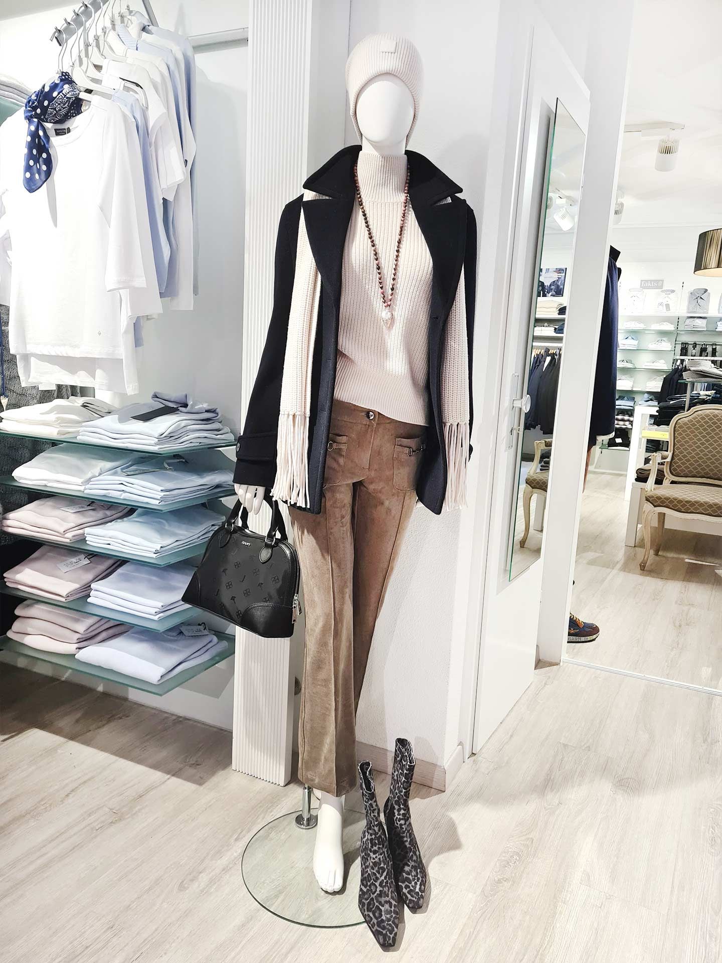 Windsor Merino-Layering & Cambio veganes Veloursleder